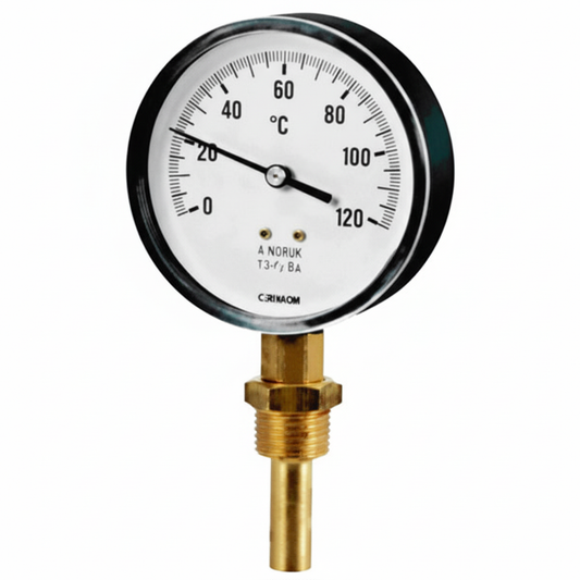 1/2" Bottom entry 80mm 0-120° temperature gauge