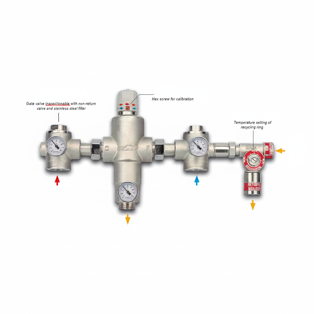 River R3300 1 1/4" Ecosystem Group Thermostatic Mixing Valve - ecosystem diagram