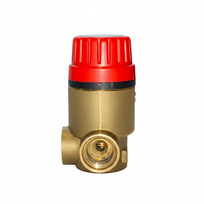 Orkli 17004-00 1/2 inch F x F Safety Pressure Relief Valve 3 Bar with Gauge Port - other side
