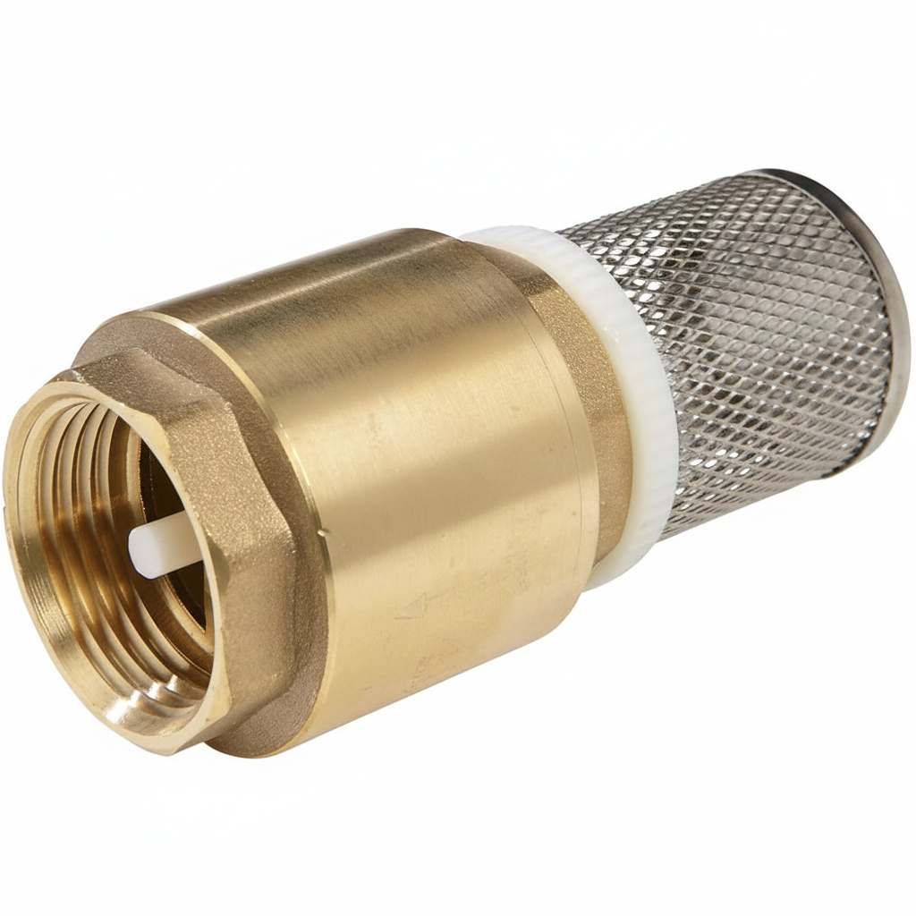 3/4" BSP foot valve with strainer - side view