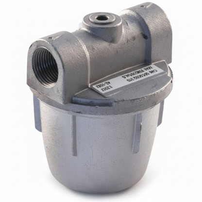 3/8" inline aluminium oil filter with paper element - side view