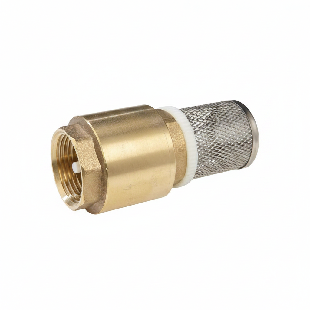 3/4" BSP foot valve with strainer - top view