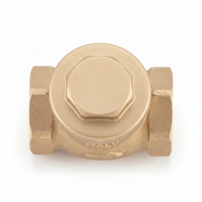 2 1/2" brass horizontal swing flap check valve - top view