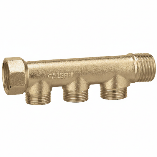 Caleffi 349030 3 Port Brass Manifold