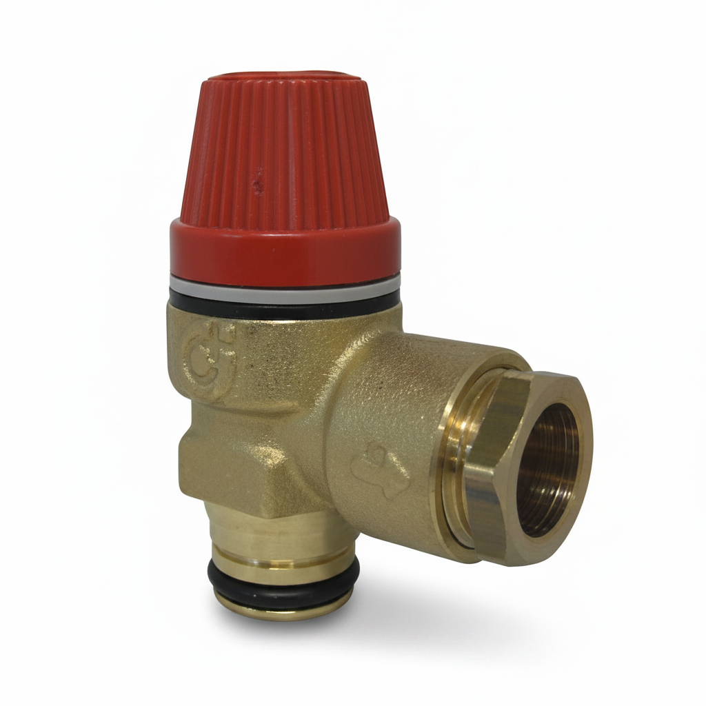 Caleffi 312469 1/2 inch Pushfit 6 bar Safety Relief Valve for Manifold