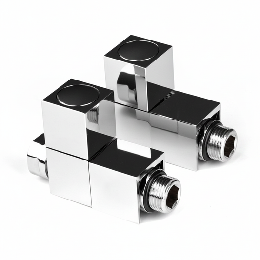 Inta 1031CP Square Chrome Radiator Valves (pair)