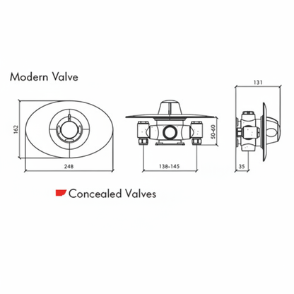 Inta 3002510cp - dimensions drawing