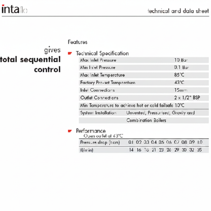 Inta 3002510cp - pressure chart replacement