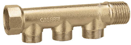 Caleffi 349030 3 Port Brass Manifold