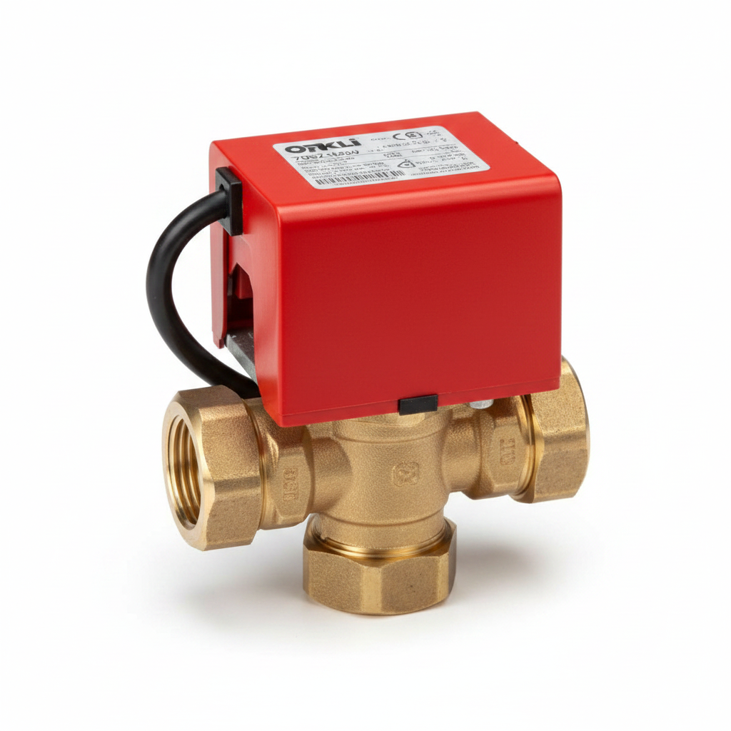 Orkli 70521600 22 mm 3 port Motorised valve with run-end micro switch - demountable head