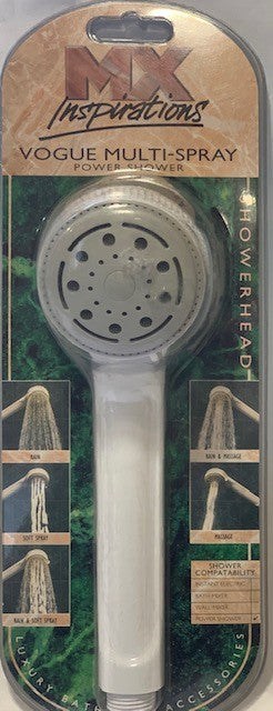 MX QAL Vogue Multispray White shower handset