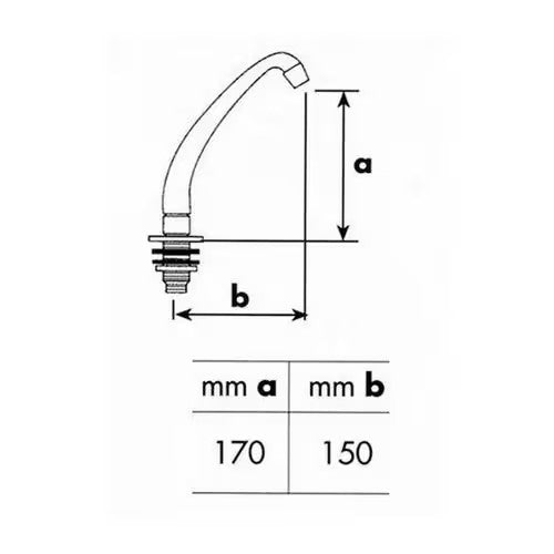 River R500 Swivel high spout adjustable single hole