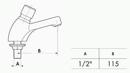 River R710 Non concussive time flow basin tap