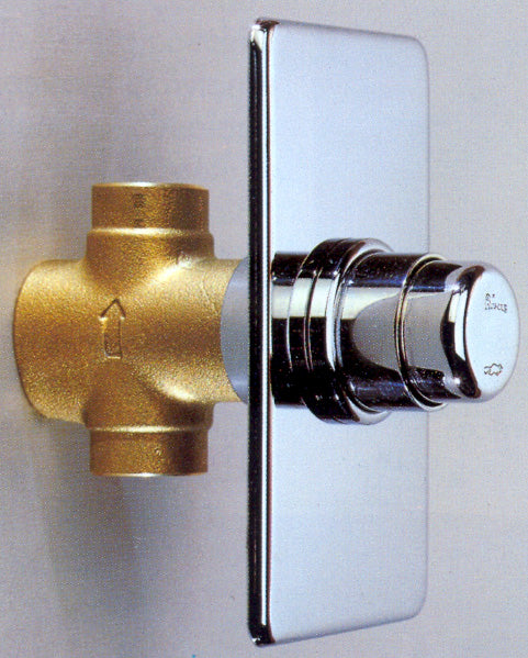 River Concealed Push Button Shower Valve - Chrome Plated