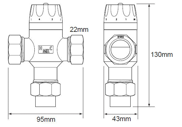 RWC 219058 Heatguard UFH Thermostatic Blending Valve