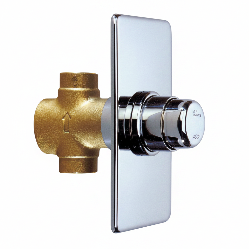 River R750 Concealed Push Button Shower Valve - Chrome Plated
