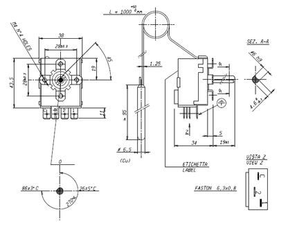 T & G S.P.A. 540160 Adjustable thermostat capillary