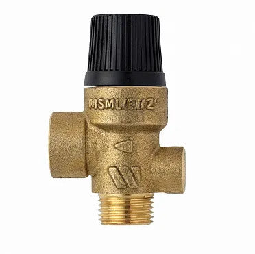 Watts 0210530 1/2" M X F 3 bar Safety Relief Valve with gauge port