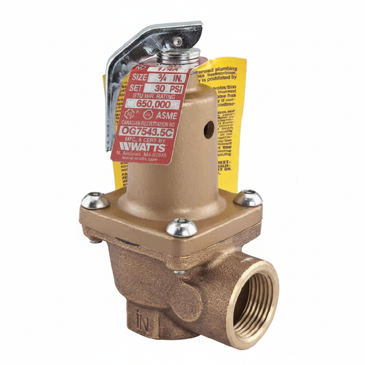 Watts EDP279250 1 1/4" F x F 7 Bar Bronze Safety Relief Valve